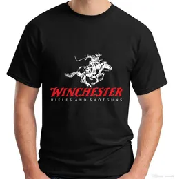 Nowy karabin Winchester i SGUNS Firearm Logo Men039s Czarny Tshirt Rozmiar S5XL TEE SHIRT Men Boy Crazy Short Sleeve Crewneck C8452894