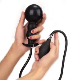 Секс -игрушечный массажер Силиконовый надувный съемный съемный анальная заглушка водонепроницаем