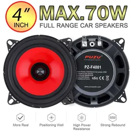 Car Audio 2pcs 4/6.5-inch 70W/90W full band car audio speaker heavy-duty mid to low bass ultra-thin modified speaker non-destructiveL2405