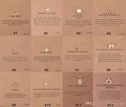Dogeared Europe and America South Korea Elephant Unicorn Alloy Clavicle Chain Key Necklace Horse Pendant Female Jewelry Card9175371
