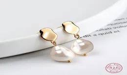 OBEAR 925 Sterling Silver Baroque Irregular Pearl Drop Earrings Retro Fashion Wild Charm Earrigns for Women Jewelry3205596