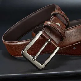 Belts Ceinture en cuir vritable pour hommes ceinture boucle aiguille daffaires ceinture double face en cuir de cercle dcontra G240529