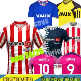 24 25 Sunderland Sunderland Soccer Jerseys Stewart Simms Amad Roberts 1990 Clarke Dajaku Embleton Evans Nien Football Shirt Pritchard 2023 2024 J.Bennette Wright Mens Tops