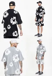 Designer Men's T Shirts Floral Graphic Harajuku T Shirt Streetwear Women T shirts Summer Short Sleeve T-shirt Hip Hop Print Short Sleeve Set