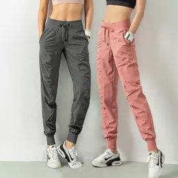 Yoga Nefes Alabilir Spor Pantolon Giysileri Kadın Joggers hızlı kuru ince gevşek koşu eğitim fitness tozluk dokuz nokta cep rahat pantolon