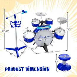 Baby Music Jazz Drum Set with Microphone Early Childhood