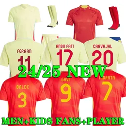 2024 Euro Cup Spain Soccer Jersey MORATA FERRAN ASENSIO 24 25 Spanish National Team Football Shirt S-2XL Men Kids Kit Set Home Away Camisetas Espana RODRI OLMO ANSU FATI