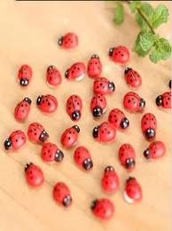 Peri Bahçesi Dekorasyon Böcek Self -Yapışkan Ladybugs Minyatür Bitki Potları Bonsai zanaat hayvanları mikro peyzaj diy dekor mini LAD6311219