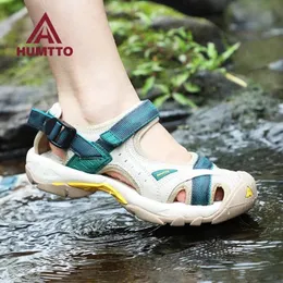 Humtto Yaz Yürüyüş Ayakkabı Kadınlar İçin Açık Sandaletler Nefes Alabilir Su Plajı Kadınlar Sandalet Kamp Tırmanma Aqua Spor Sake HT-9602 240529