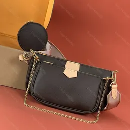 10A جودة مصممة حقيبة يد حقيبة يد واحدة كتف كتف Crossbody Bag 3pcs مع أكياس جلدية محفظة بالعملة المعدنية