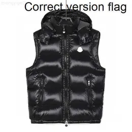 Mens Puffer жилет с жилетом Mens Gilet с капюшоном роскошной зима Weste Bodywarmer вышитая значок