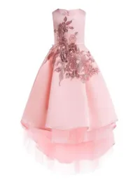 Nowe dziewczyny haftowe ogony wieczorne sukienki księżniczki dla dzieci ubrania imprezowe dziewczynki eleganckie ubrania Infantis cekinowa sukienka na 1002642380