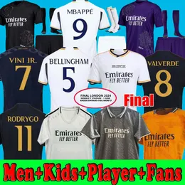 23 24 25 hayran oyuncu futbol formaları rodrgo camiseta futbol formaları vini jr guler mbappe futbol gömlek çocuk bellingham 2023 2024 gerçek 4. Madrids kroos juselo final