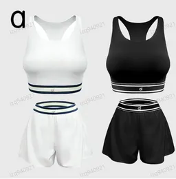 A1O Lycra Taber Yoga Conjunto feminino lingerie esportes bra shorts de ioga Mulheres que executam calças de fitness de altas nádegas da cintura
