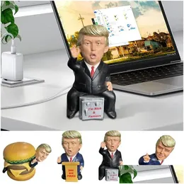 Decorative Objects Figurines Donald Trumpp Figure Funny Toys Deressionn J Trump The America President Collection Resin Scpture Drop De Otqul