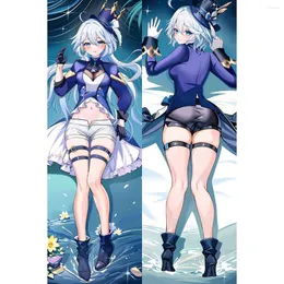 Table Cloth Anime Pillow Cover Dakimakura Focalors Furina 2 Side Printed Hugging Body Pillowcase Cushion Bedding Decor