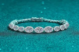 Labor geschaffen Diamant -Tennisarmband S925 Silvervvs1 Schmuckgeschenke für Frauen Mädchen 10cttw Gemstone Moissanit Kette BRAKETS6772746