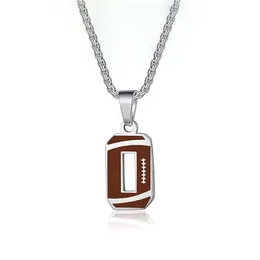 Pendant Necklaces 0-29 304L Stainless Steel America Soccer Number Necklace Men Women Football Rugby Necklace for Men Jewelry Rugby Accessories Y240531M91J