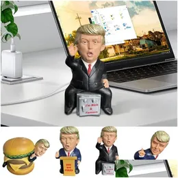 Decorative Objects Figurines Donald Trumpp Figure Funny Toys Deressionn J Trump The America President Collection Resin Scpture Drop De Othdd