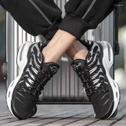 Casual Shoes Factory Direct Sales of Air Cushion Men's Woven Sports Running Trendy Cross-Border Overized