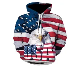 Men039s Hoodies Sweatshirts 2021 Marca 3d Design Divertido Eua Bandeira Hoodie Moda Masculina E Feminina Esportes Rua Wear Sk3938876