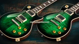 In Stock Slash Anaconda Burst Flame Maple Top Green Electric Guitar Dark Brown Mahogany Body, Tuilp Tuners