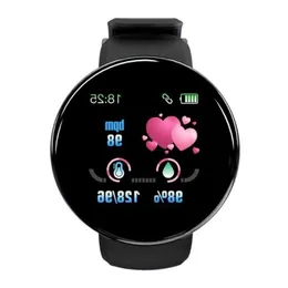 Sport Fitness Smart Watch mit Call Vibration Reminder Meldung Push Herzfrequenz Blutdrucküberwachung tragbarer Armbanduhr D18 OMVSC