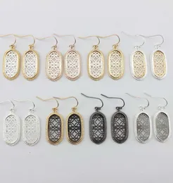 Verkauf von Boutique Filigree Oval Dangle Ohrringe Zwei -Ton -Filigree -Ohrringe für Frauen FODELIGRE MUSTER SELDE JUDELY1106858