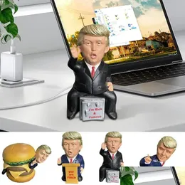 Decorative Objects Figurines Donald Trumpp Figure Funny Toys Deressionn J Trump The America President Collection Resin Scpture Dro Dho8Y