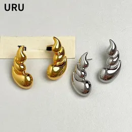 Kolczyki Dangle Modern Biżuteria Europejska i amerykańska metalowa łza dan dla kobiet Prezenty Prezenty Wysokkie akcesoria do ucha