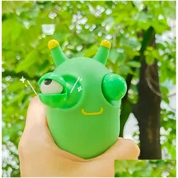 Decompression Toy Big Eyes Cabbageworm Animal Insect Staring Deression Relief Artifact Squeeze Toys Childrens Gift Venting Drop Deli Dhwmz