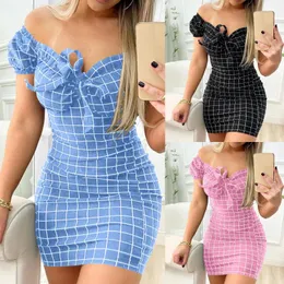 Vestidos Casuales Sexys: Vestido De Túnica Con Estampado A Cuadros