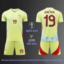 2024 Euro Cup Spanien Soccer Jersey Morata Ferran Asensio 24 25 Spanska landslagets fotbollsskjorta 2025 Men Kids Kit Set Home Away Camisetas Espana Rodri Olmo Ansu 9DD