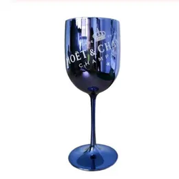2pcs نظارات النبيذ الشمبانيا البلاستيكية البلاستيكية الذهب الوردي الذهب PS Goblet Moet Cup 194g
