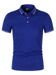 Polo Polo Shirt European i amerykański handel zagraniczny Lapel Solidny kolor swobodny krótki rękawek T-shirt 2024 Style letni