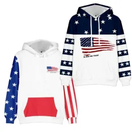 American Flag 3Dプリント特大の女性/男性パーカースウェットシャツストリートウェアヒップホップUSAプルオーバーフード付きジャケットY2K服