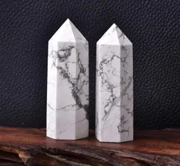 Natural Whitetuturquoise Crystal Point Arts Quartz Tower Energy Stone Obelisk Różdżka Charkra Reiki Healing Crystal6367984