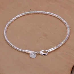 Bangle 925 Sterling Silver 3MM Snake Chain Bracelets Factory Fashion Hot Top Quality Jewelry Charm Cute Women Lady Wedding 240604 240319 24604