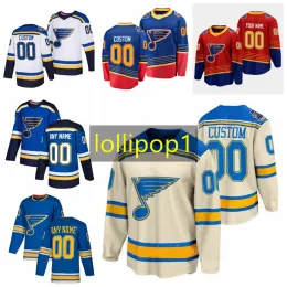 하키 유니폼 세인트 루이스의 블루스 90 Ryan O'Reilly 91 Vladimir Tarasenko 50 Binnington 55 Colton Parayko 27 Alex Pietrangelo 47 Torey Krug 남자 여성 청소년 323