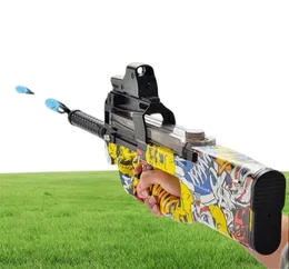 P90 Electric Auto Toy Toy Gun Graffiti Edition Live CS Assault Snipe Water Bullet Burps Blaster Funny Outdoor Pistol Toys5458027