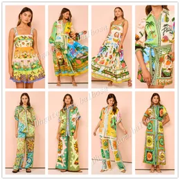 2024 New Versatile Designer Dresses Leisure Fashion Printed Shirt Cardigan Style Comfortable Dress Polyester/Linen