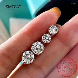 Stud Earrings 0.3-2CT Moissanite For Women Girl 925 Certified Silver Earring Exquisite Wedding Jewelry Piercing Pendientes