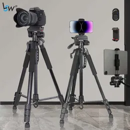 ترايبود كاميرا ترايبود مع حامل الهاتف بلوتوث يحمل حقيبة الألومنيوم 180 سم ترايبود الهاتف المحمول للتصوير الفوتوغرافي Nikon DSLR ipad 246052