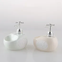Dispensador de sabão líquido European Ceramic Creative Lotion Bottle Hand Sanitizer Chuveiro Lavar acessórios de banheiro doméstico Banheiro