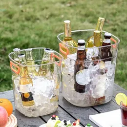 Buckets de gelo, bebida, recipiente redonda de vinho redondo para barras para barras de barra de cerveja de armazenamento de barra de barra