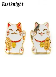K356 Lucky Cat Cute Metal Enamel Pins and Brooches for Lapel Pin Backpack Bags Badge Cool Gifts 1pcs67479892760092