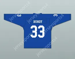Custom Al Bundy 33 Polk High School Blue Hockey Jersey Casado com filhos costurados S-M-L-XL-XXL-3XL-4XL-5XL-6XL