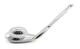 New Gold Silver Mini Smoking Pipe Portable Aluminum Alloy Golf Ball Shape Innovative Design High Quality Magnet Detachable Cak6699400
