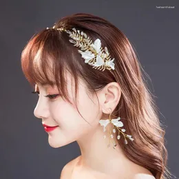 Haarklammern Quastel Stirnband Braut Kopfschmuck Hochzeitskleid Einfache koreanische Stil -verkreisende Blume handgefertigte Perlen Schmuck Haarband