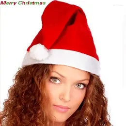 Beretti navidad anno denso cappello natalizio di peluche di peluche per adulti decorazioni per bambini per la casa regali di Babbo Natale Babbo invernali caldi
